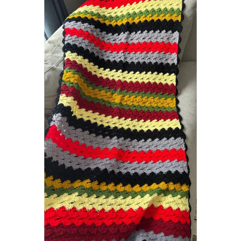 Handmade crochet afghan